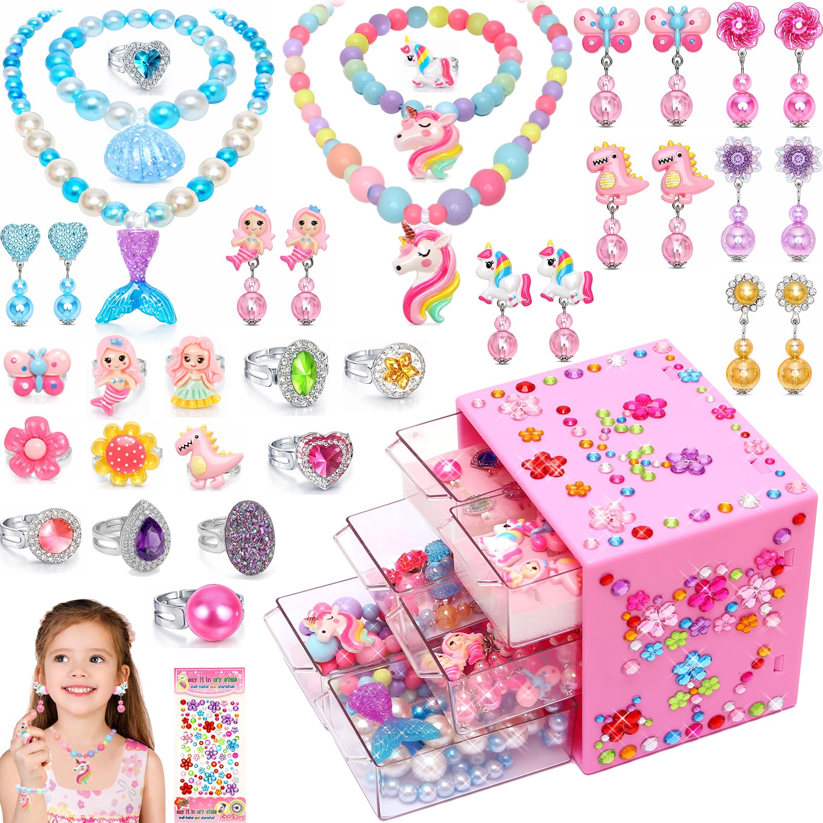 Amazon.com: Toys for Girls Jewelry,37PCS Princess Toddler Girl
